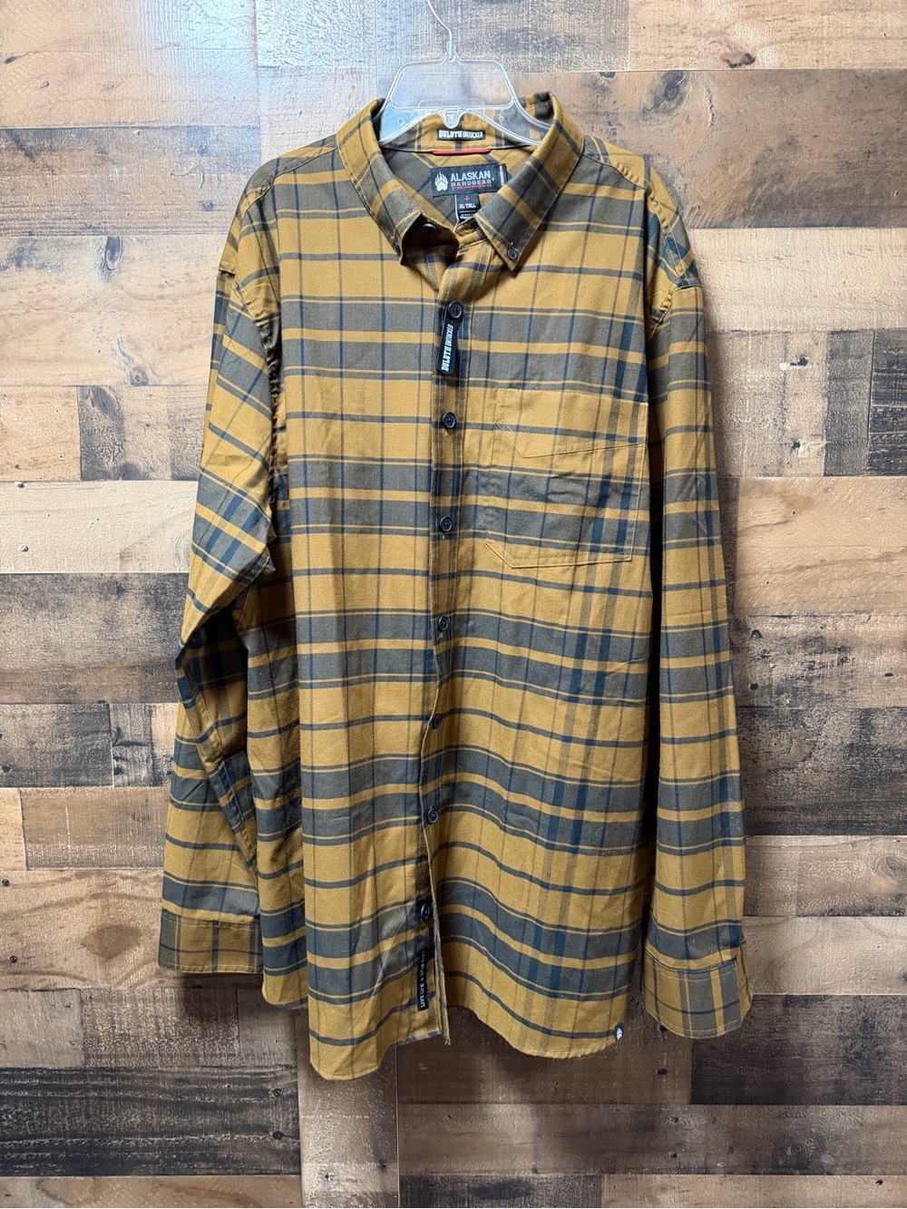 NWT Duluth Trading Alaskan Hardgear AKHG Midnight Sun Flannel Shirt XL Tall